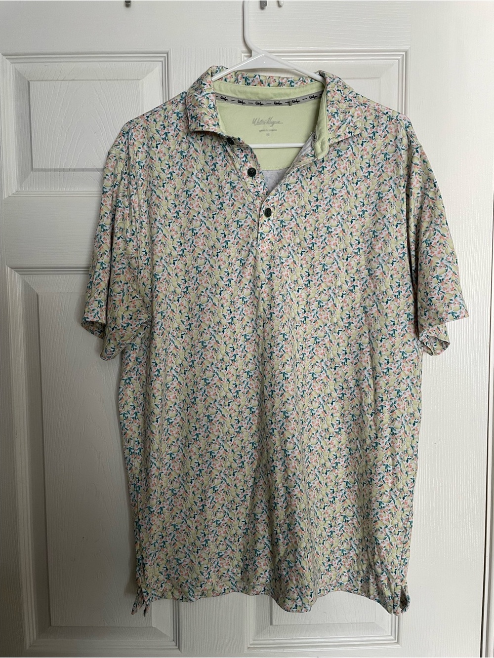Walter Hagen Mens size Medium Fresco Lemon Sorbet Golf Polo Shirt